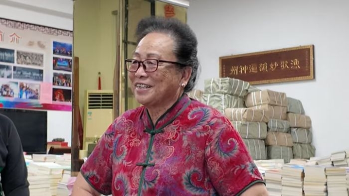 圖 4 國家級非遺傳承人蘇少琴講述漁歌發(fā)展史